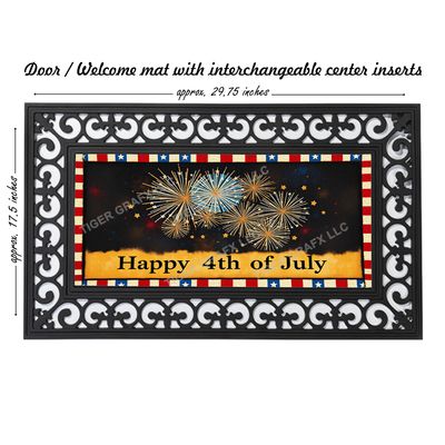 4th of July fireworks doormat