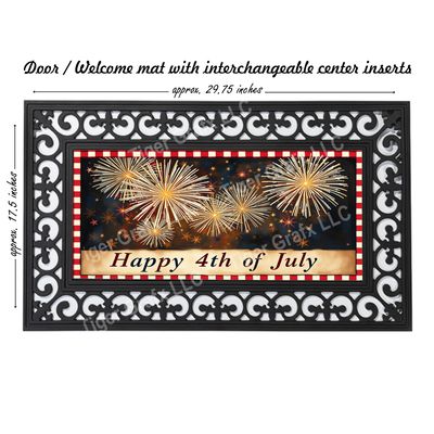 4th of July fireworks doormat