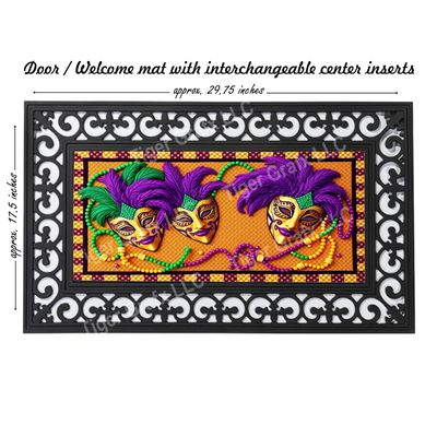 Mardi Gras mask doormat