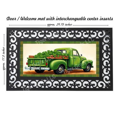 St. Patrick&#39;s Day clover truck doormat