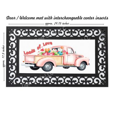 Valentine&#39;s Day loads of love truck doormat
