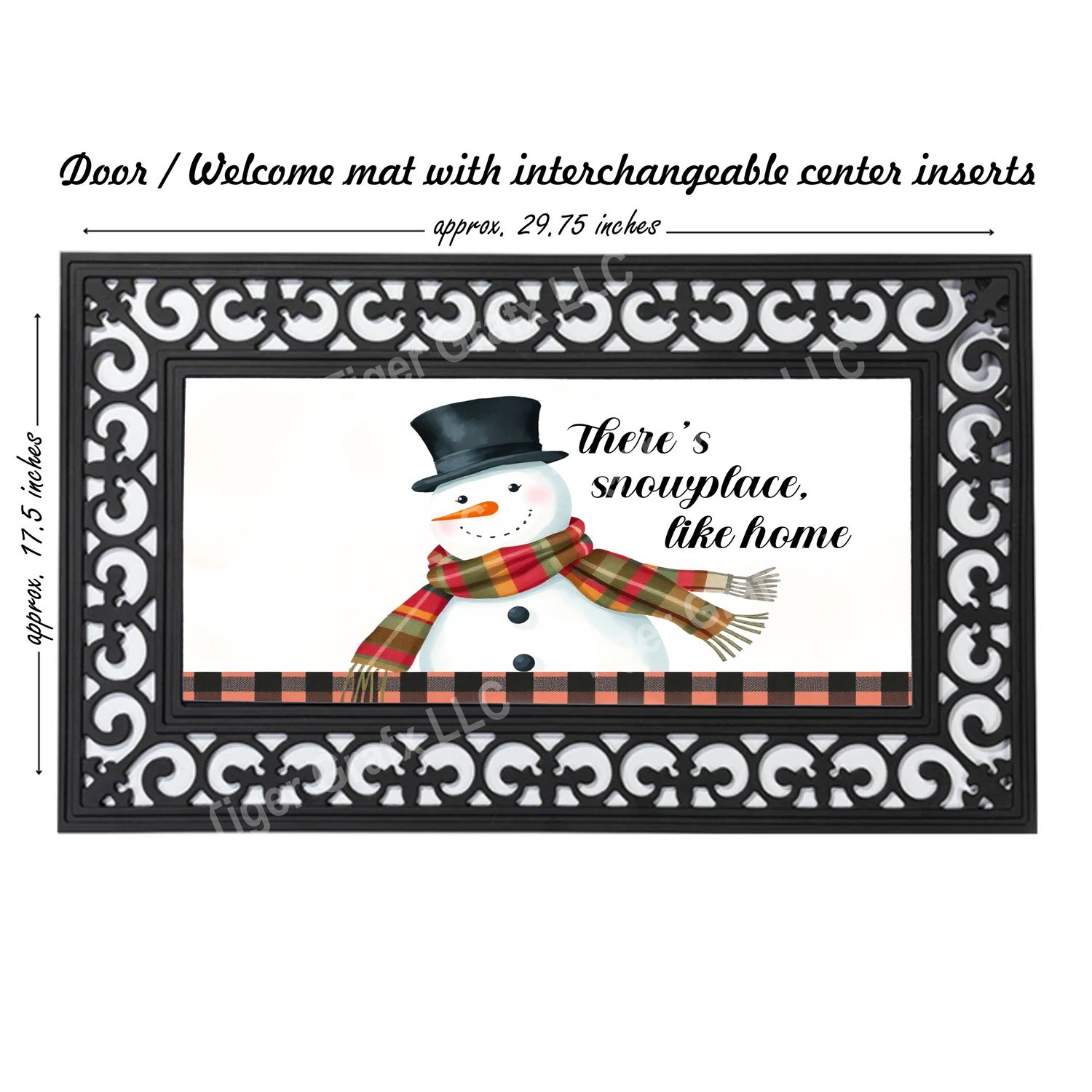 There&#39;s snowplace like home snowman doormat