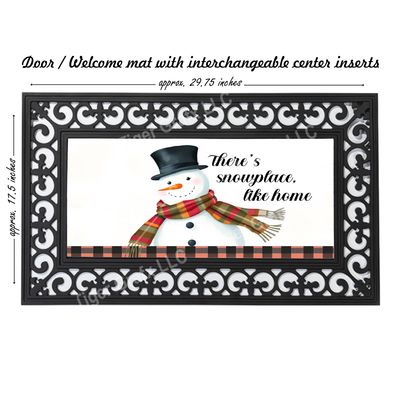 There&#39;s snowplace like home snowman doormat