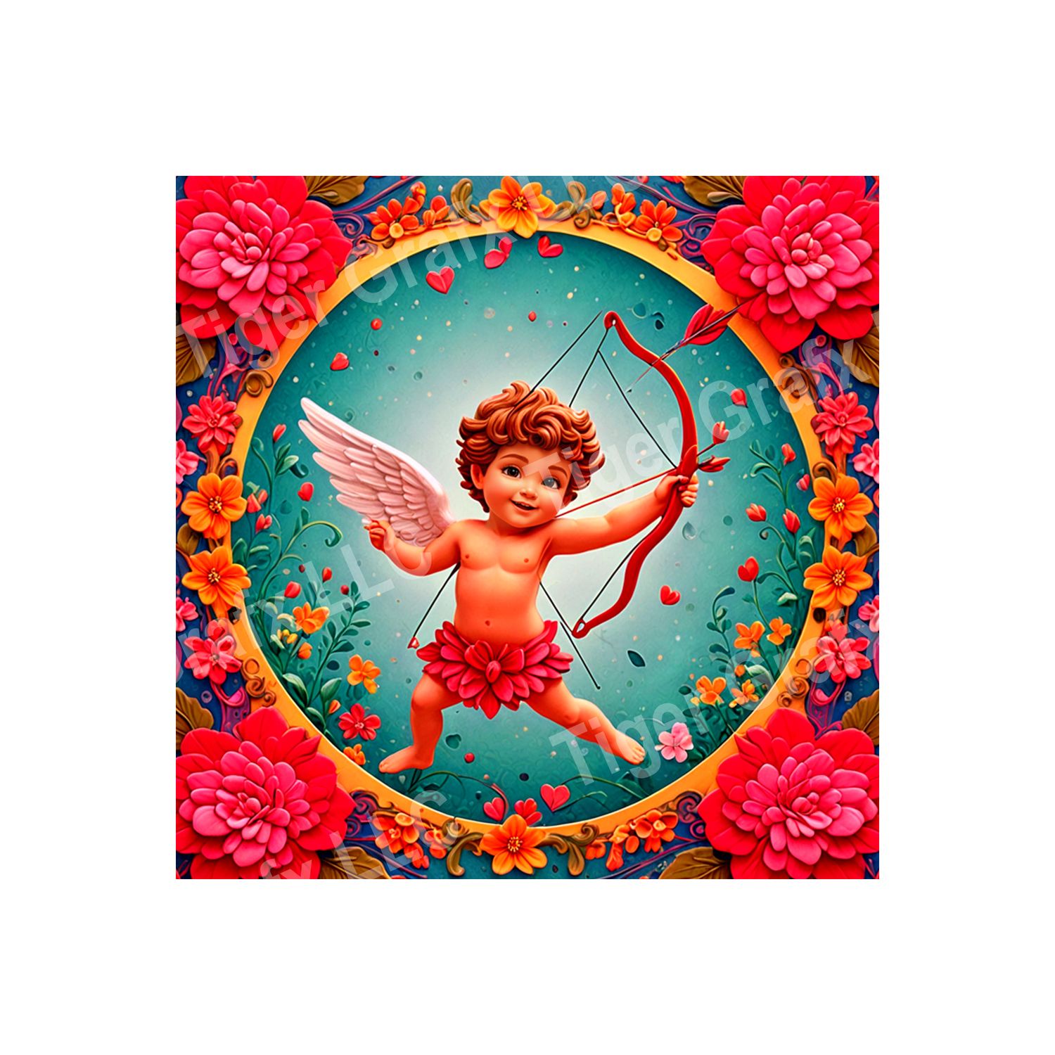 Cupid - 10x10 inch Square Metal Sign