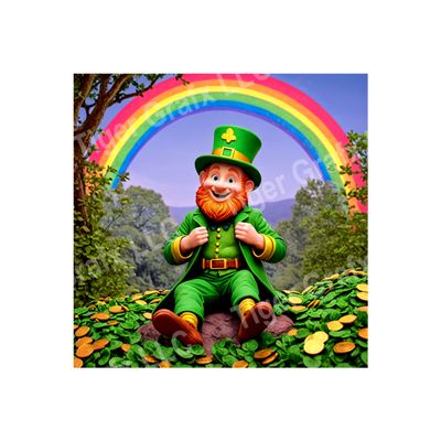 Leprechaun - 10x10 inch Square Metal Sign