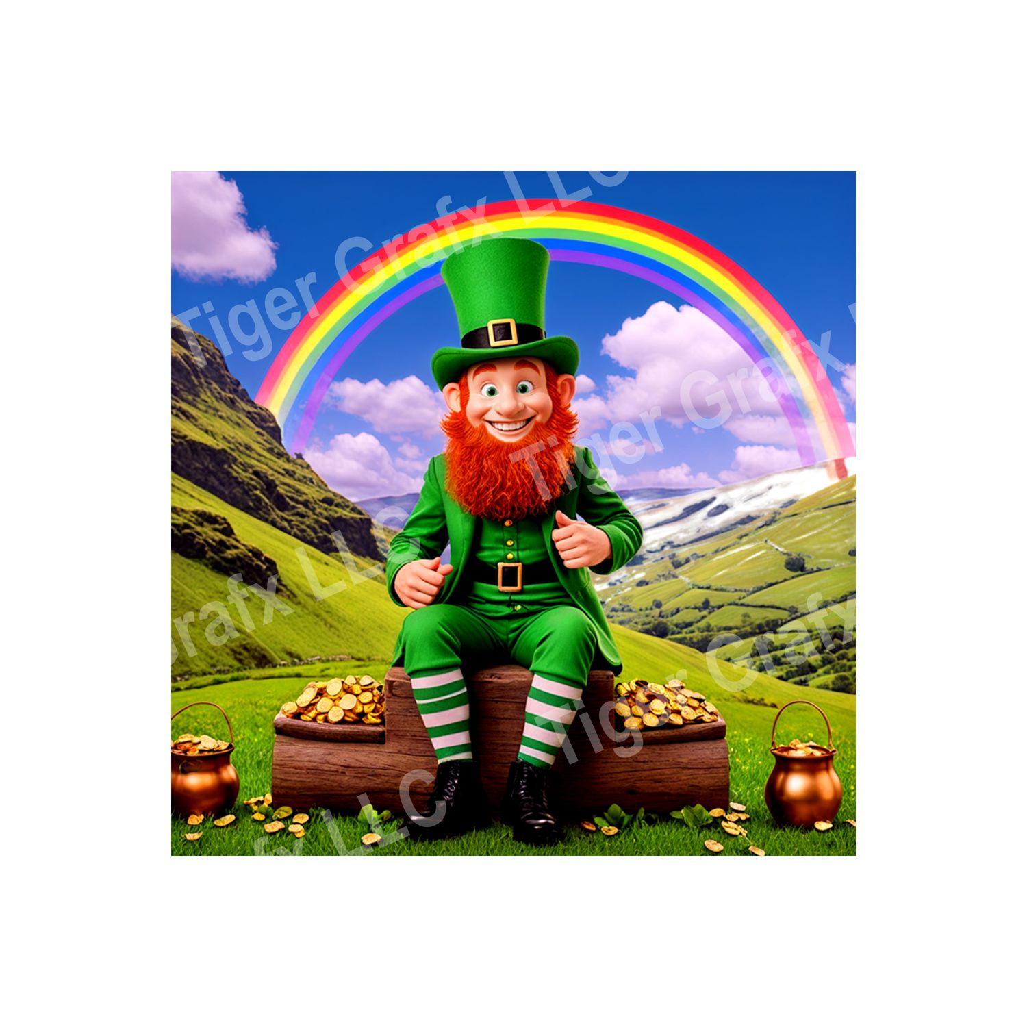 Leprechaun - 10x10 inch Square Metal Sign