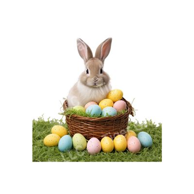 Easter Bunny - 10x10 inch Square Metal Sign