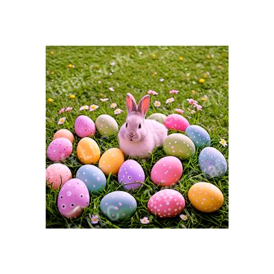 Easter Bunny - 10x10 inch Square Metal Sign
