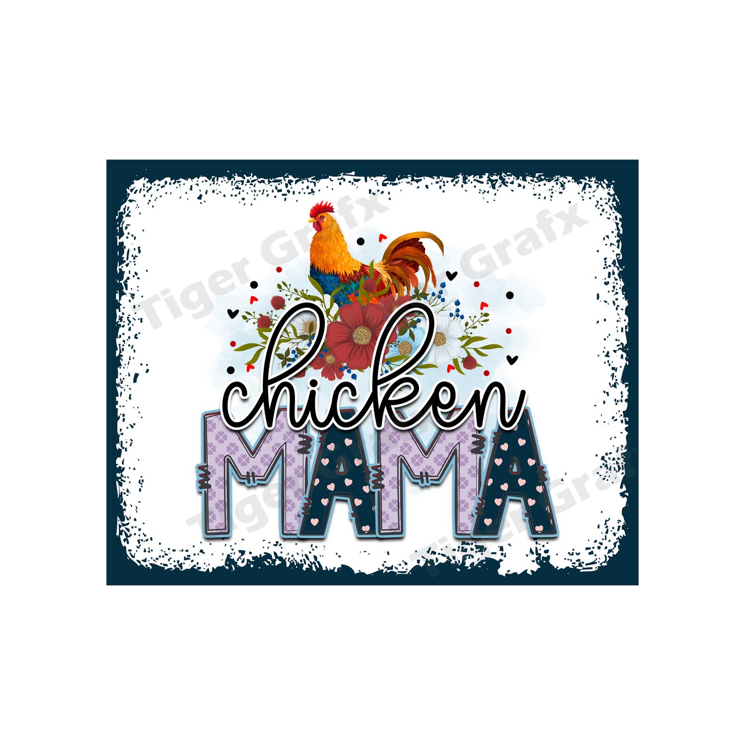 Chicken Mama - 8x10 inch Rectangle Metal Sign