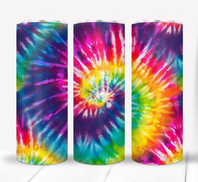 Rainbow Tie Dye 20 ounce Skinny Tumbler