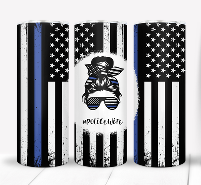 Police Wife 20 ounce Skinny Tumbler