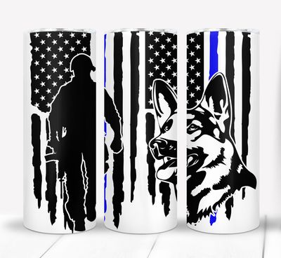 Police K9 20 ounce Skinny Tumbler