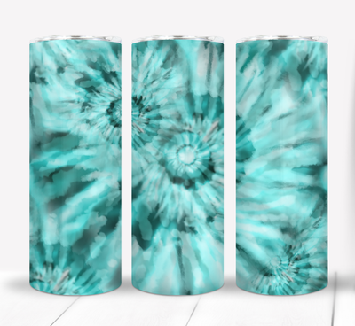 Turquoise Tie Dye 20 ounce Skinny Tumbler