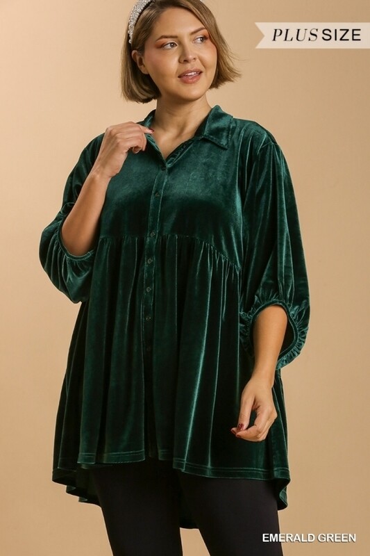 Velvet Tunic Dress Plus