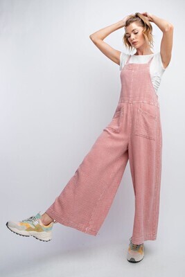 WASHED COTTON JUMPSUIT/OVERALLS