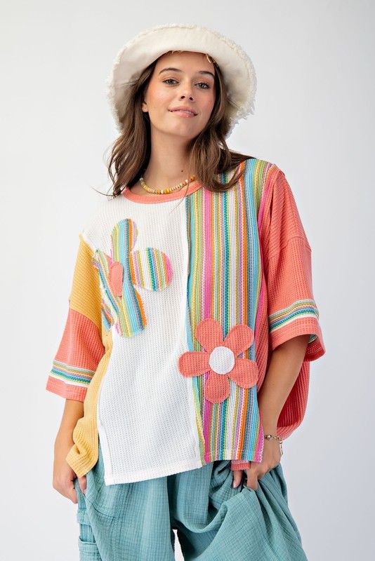 COLOR MIX DAISY PATCH TUNIC