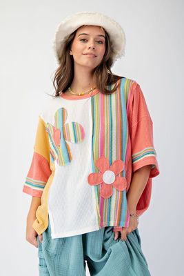 COLOR MIX DAISY PATCH TUNIC