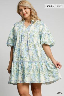 FLORAL BREEZE BABYDOLL DRESS Plus