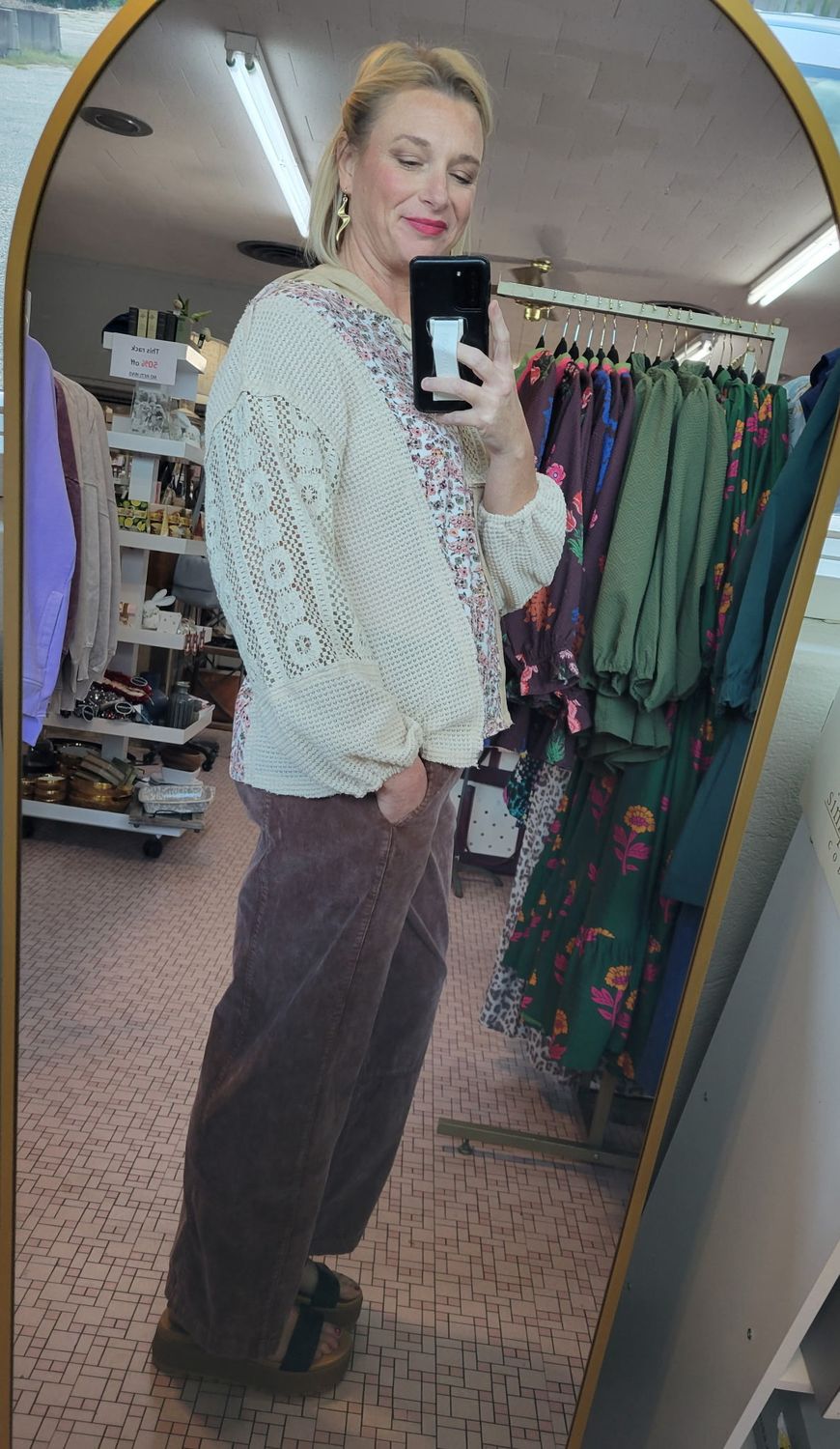 No Lining Corduroy Stone Wash Pants