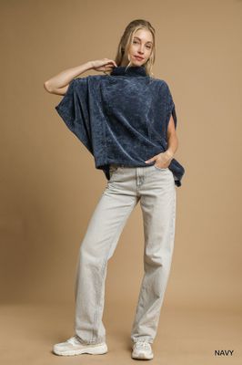 Soft Knit Pullover Poncho Top