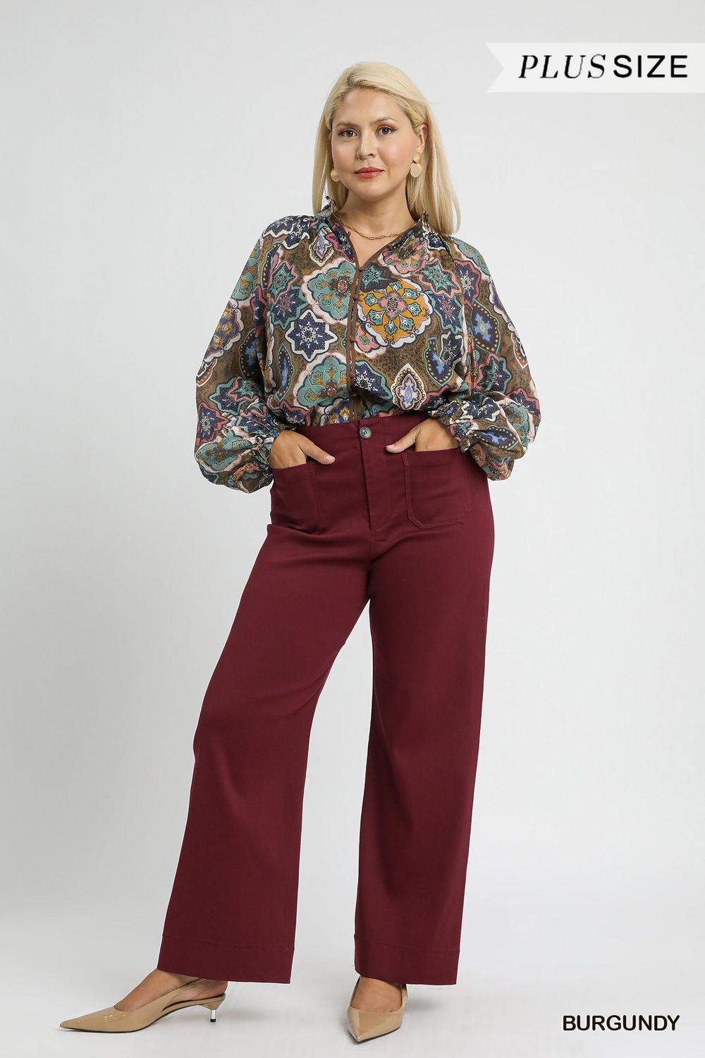 Button Stretched Pants