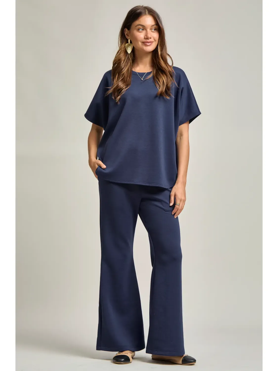 Poncho Top + Bell Bottom Modal Set