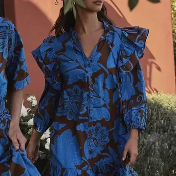 Ofelia Floral Sammy Ruffle Drop Waist Dress