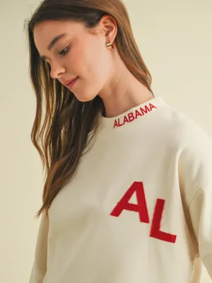 Crimson Tide Print Pullover Sweater