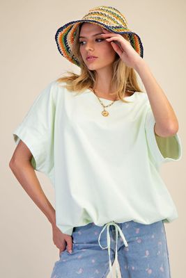 MINERAL WASHED BOXY KNIT TOP