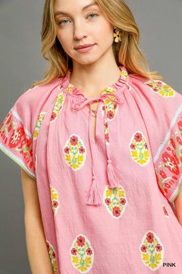 Boho Bloom Border Top