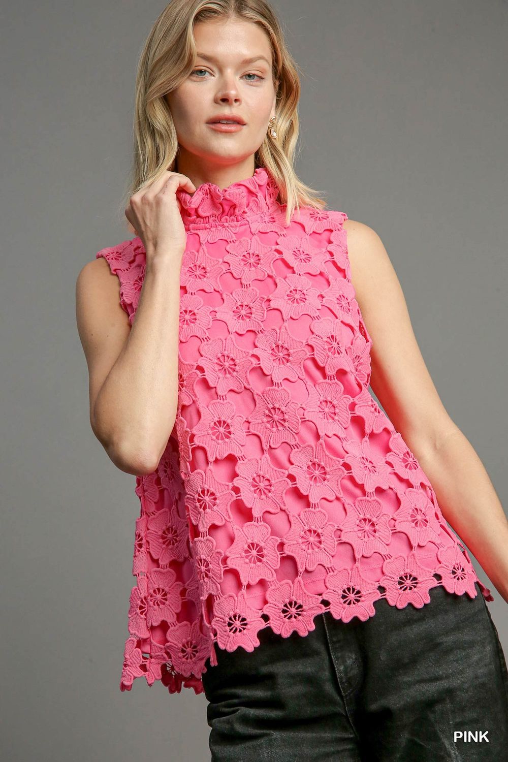 Floral Lace Sleeveless Top