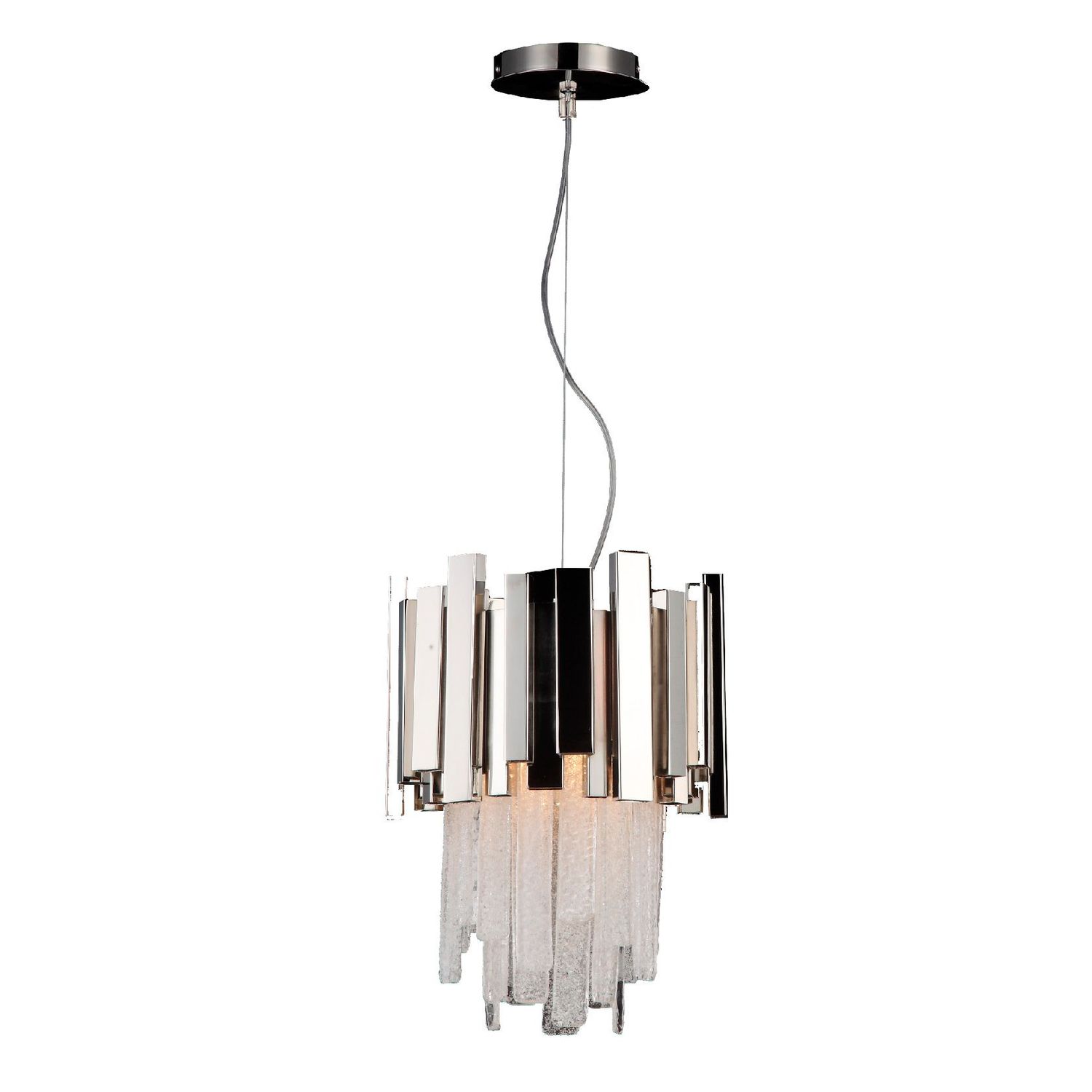 LUMINARIA SUSPENDIDA MOD DANAE 1LT NIQUEL