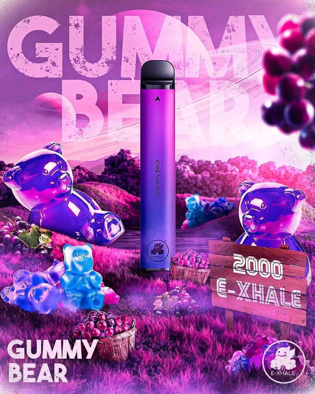 Disposable E Cigarette 2000 Puff Gummy Bear 0007