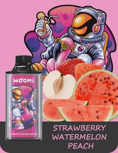 Woomi Space - 8000 Puff - Strawberry Watermelon Peach - 5%
