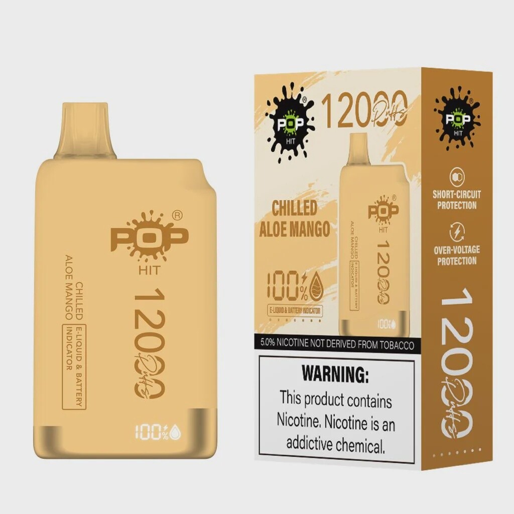 Pop Hit - 12000 Puff - Chilled Aloe Mango - 50mg