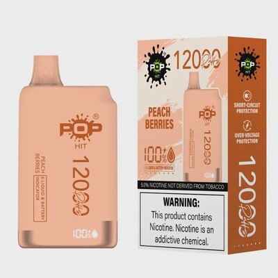Pop Hit - 12000 Puff - Peach Berries - 50mg