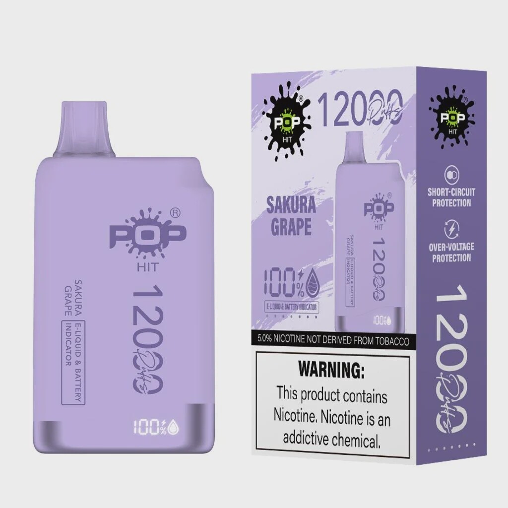 Pop Hit - 12000 Puff - Sakura Grape - 50mg