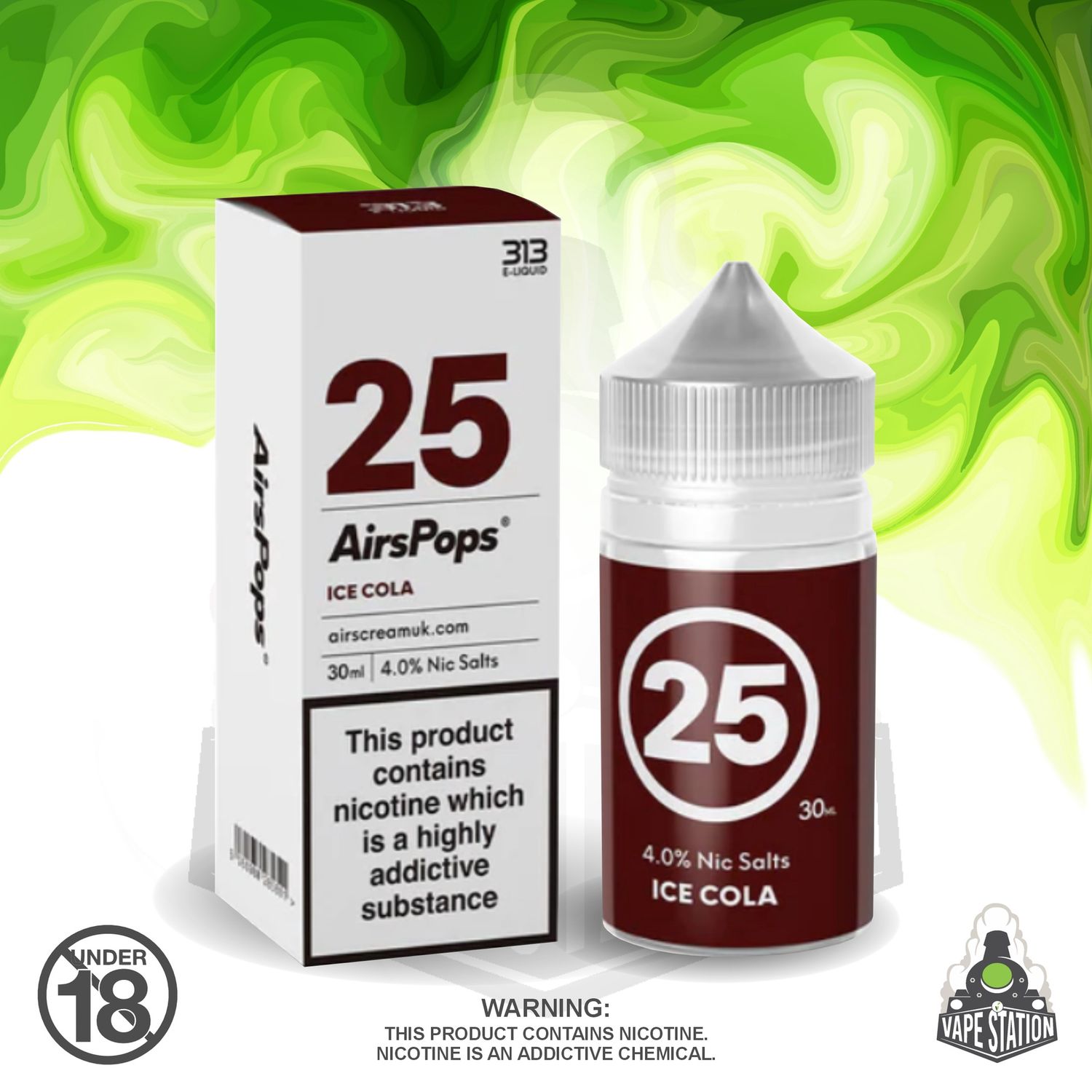Airscream - AirsPops 313 Ice Cola - 30ml - 40mg