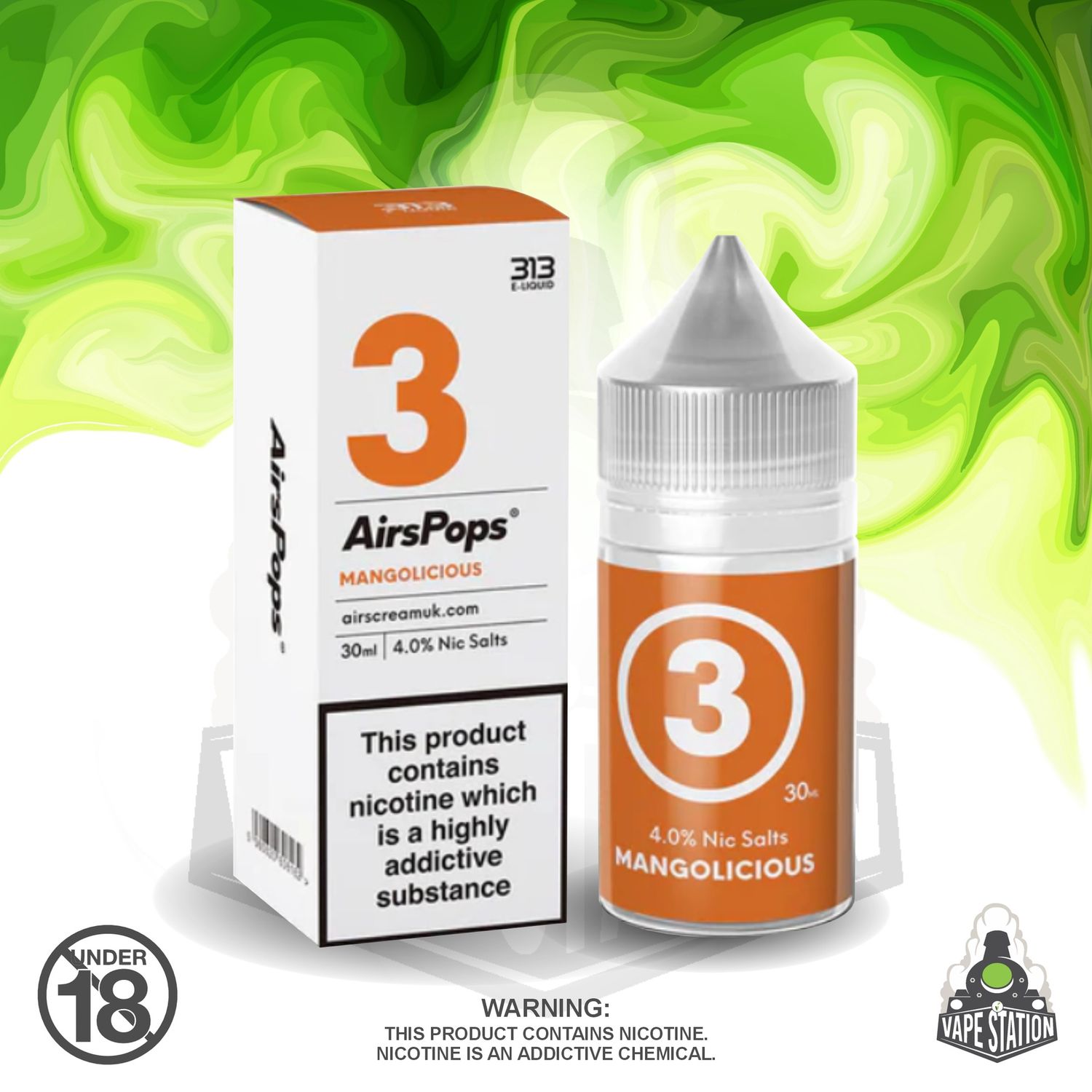 Airscream - AirsPops 313 Mangolicious - 30ml - 40mg