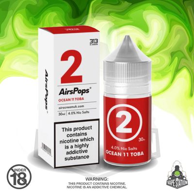 Airscream - AirsPops 313 Ocean 11 Toba - 30ml - 40mg
