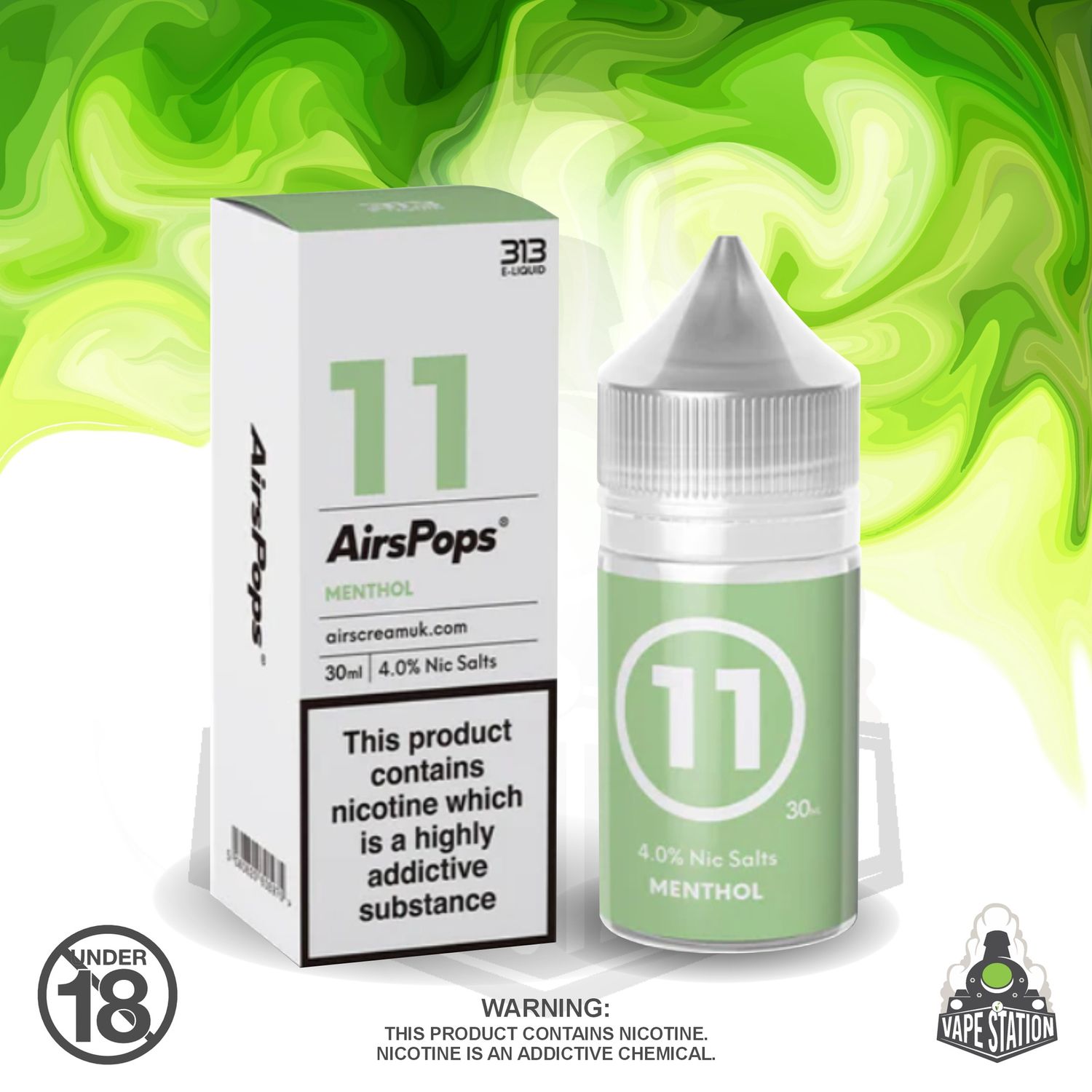 Airscream - AirsPops 313 Menthol - 30ml - 40mg