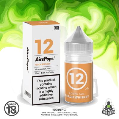 Airscream - AirsPops 313 Peach Whiskey - 30ml - 40mg