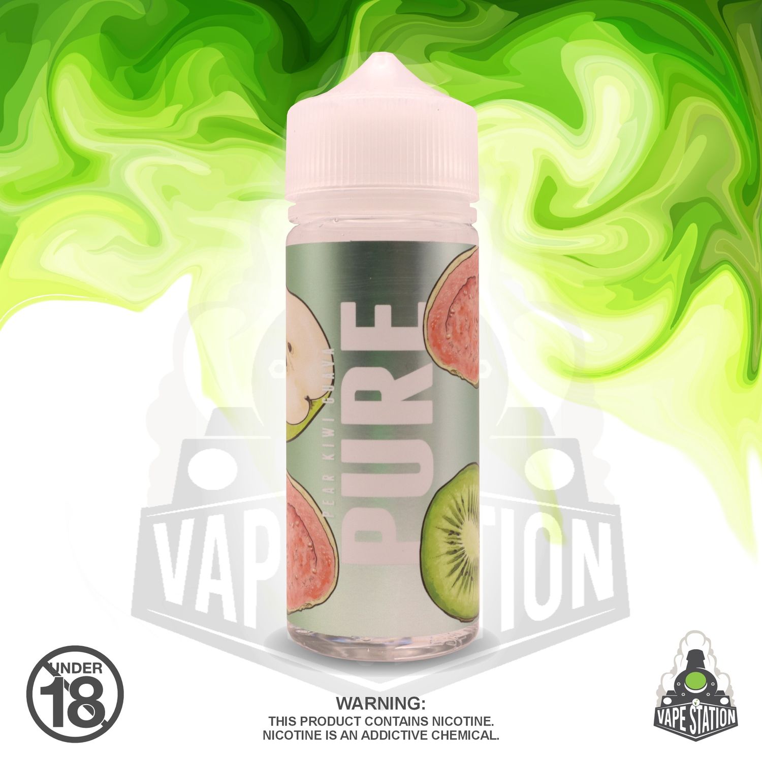 Pure Green - 120ml Longfill Kit - 3mg
