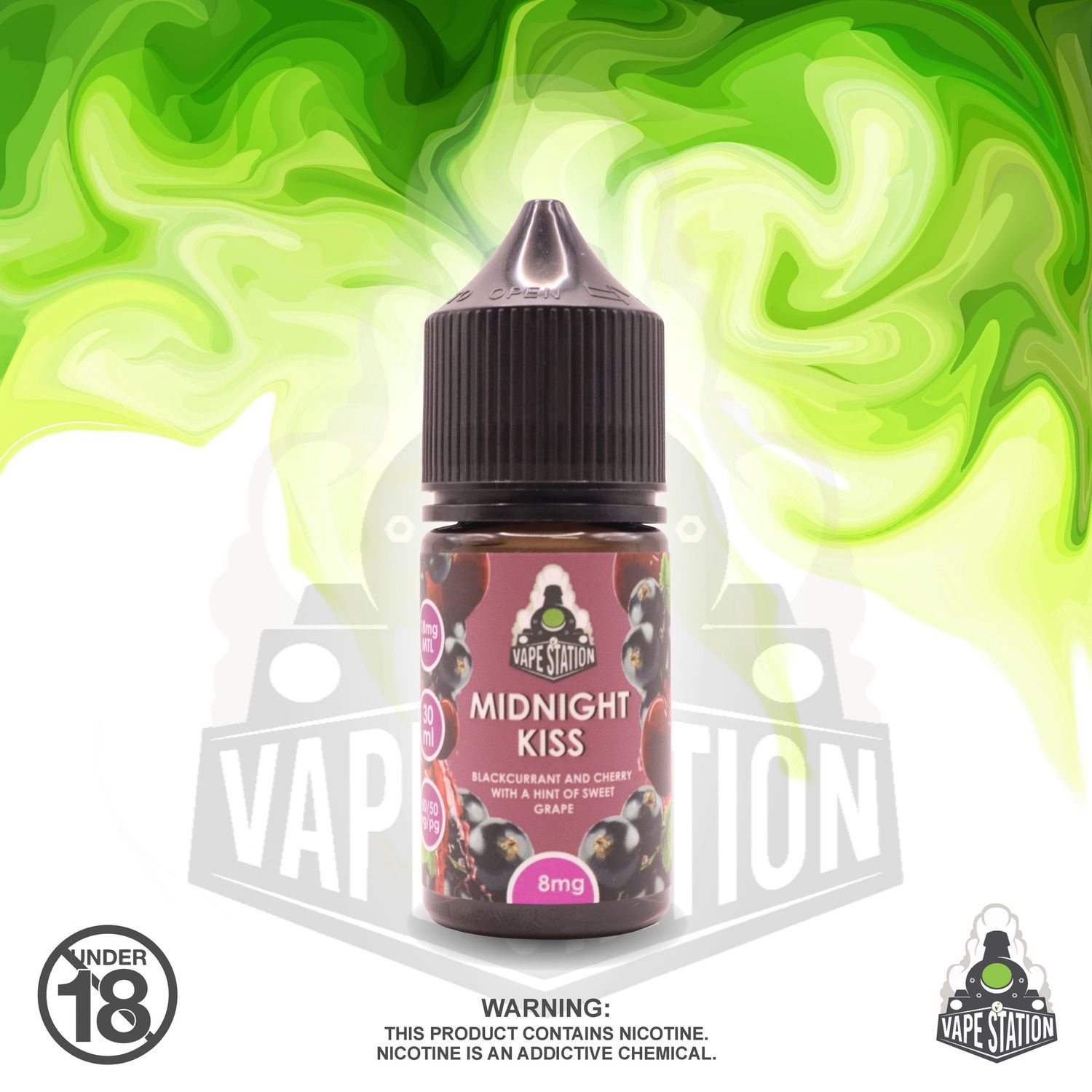 Vapestation - Midnight Kiss - 30ml - 8mg (MTL freebase)
