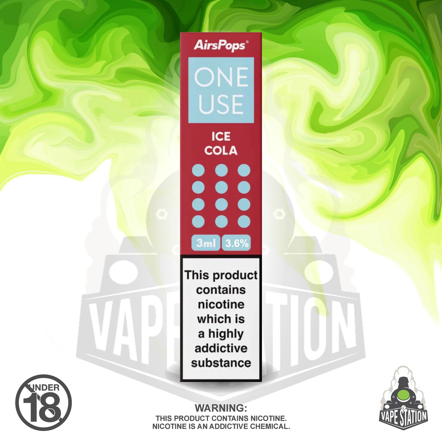 Airscream - AirsPops One Use 3ml - Ice Cola - 3.6%