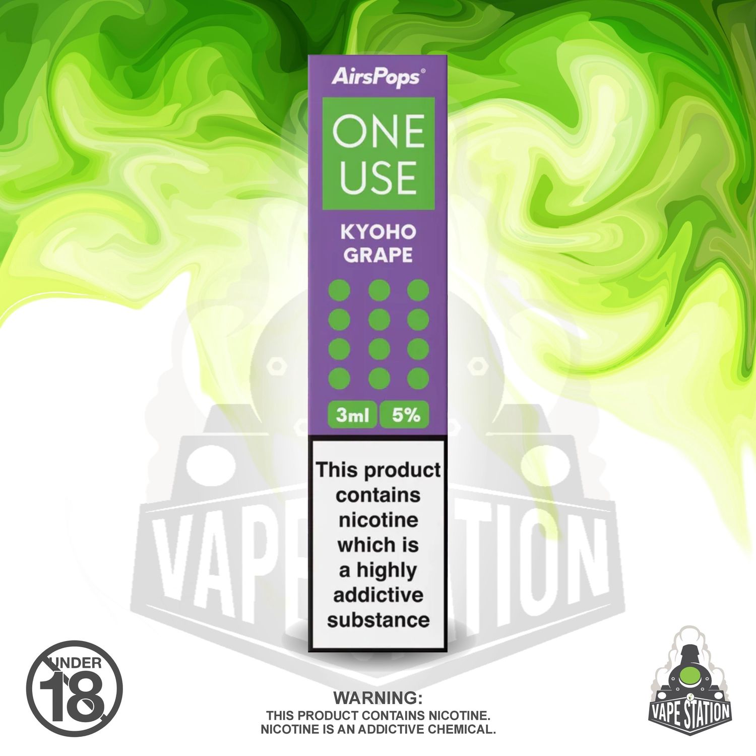 Airscream - AirsPops One Use 3ml - Kyoho Grape - 5%