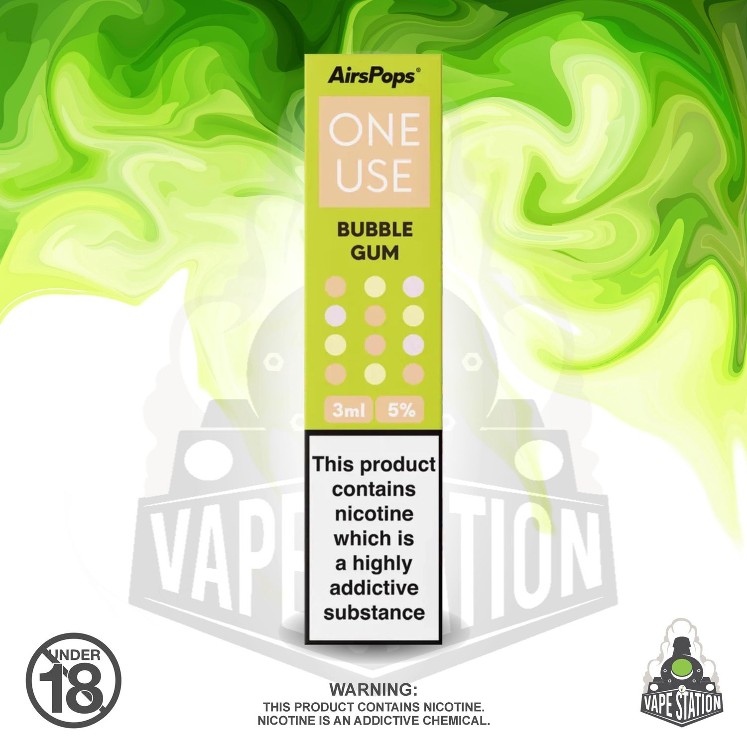 Airscream - AirsPops One Use 3ml - Bubblegum - 5%