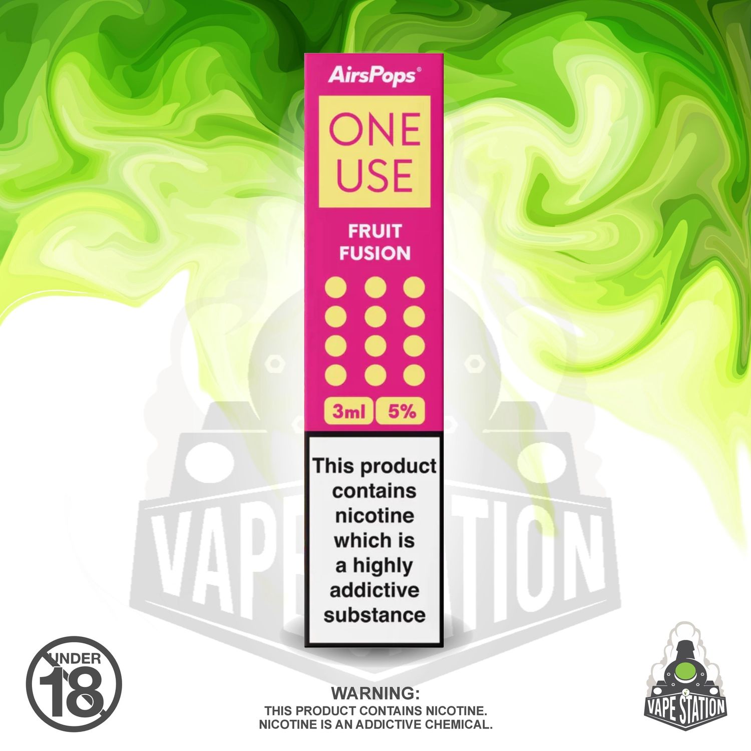 Airscream - AirsPops One Use 3ml - Fruit Fusion - 5%