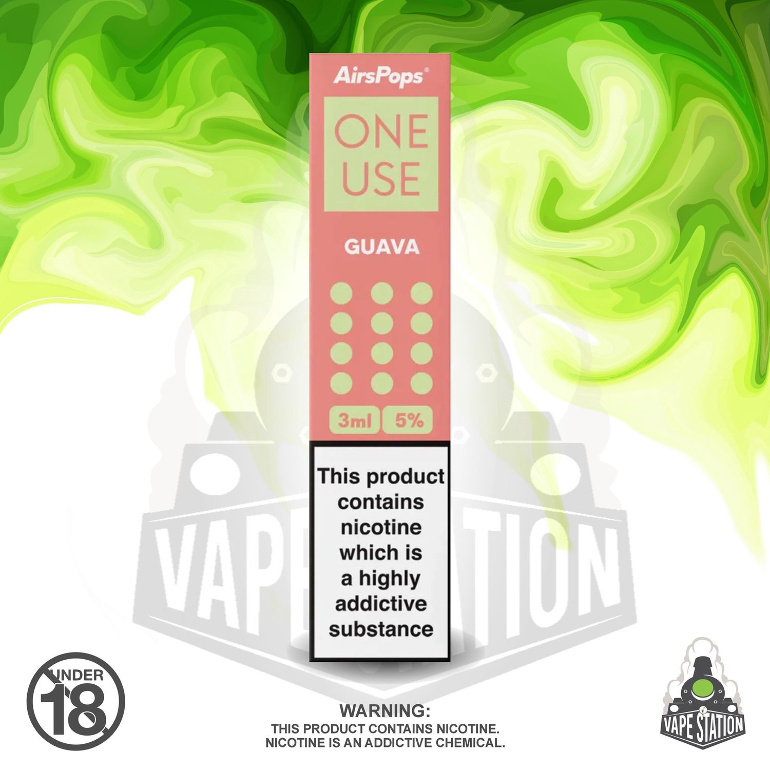 Airscream - AirsPops One Use 3ml - Guava - 5%