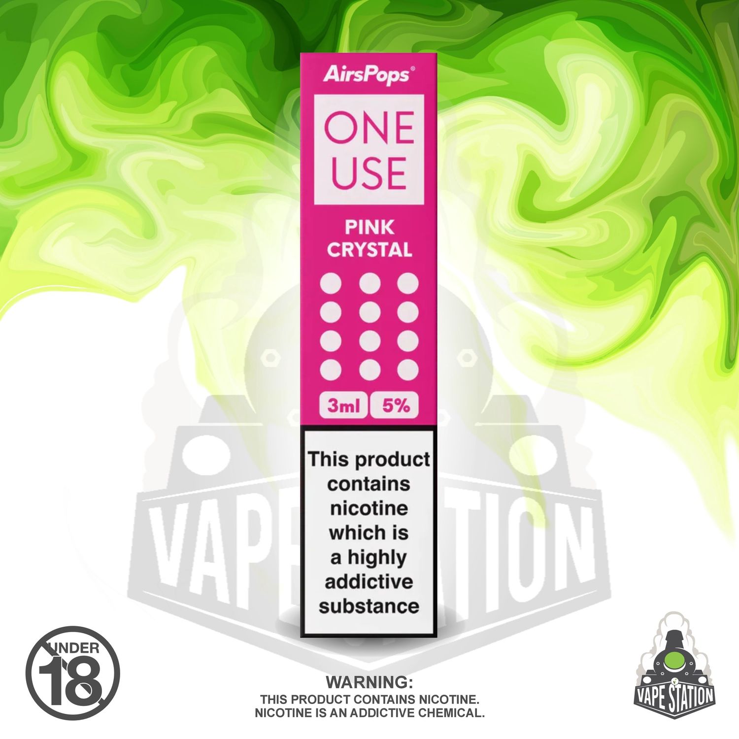 Airscream - AirsPops One Use 3ml - Pink Crystal 5%